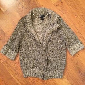 Mango Quarter-Sleeve Knit Cardigan